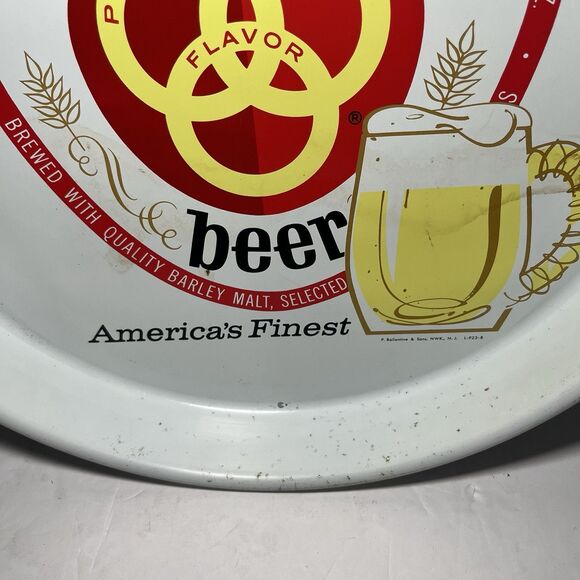 Ballantine Beer White and Red Serving Tray - Picture 3 of 4
